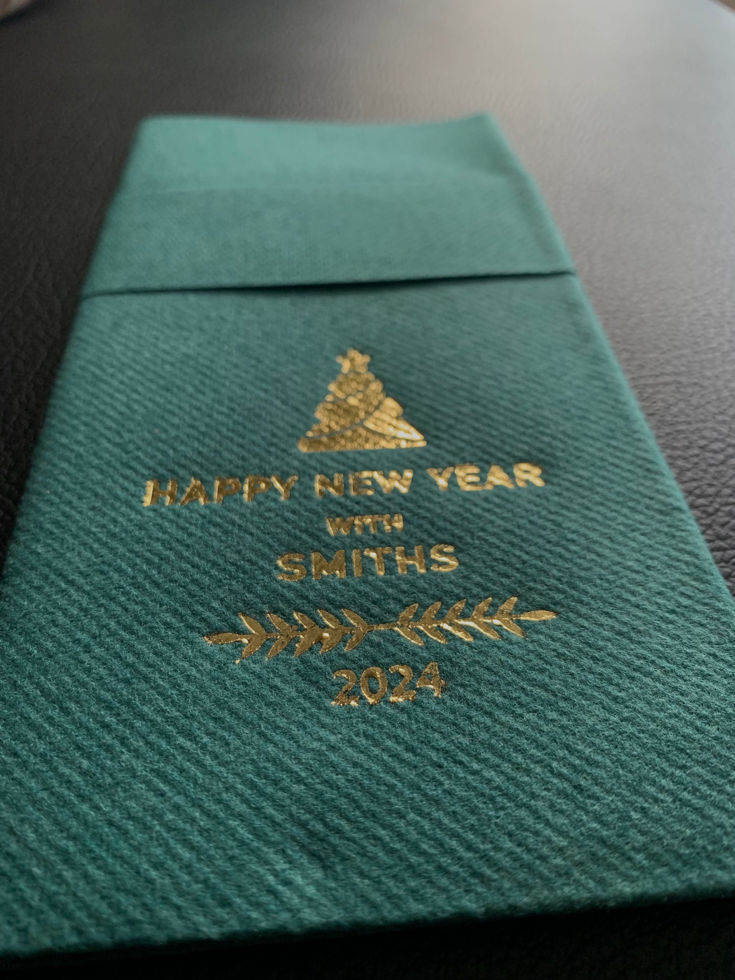 Personalized Christmas Pocket Napkins, Christmas Tree Napkin,