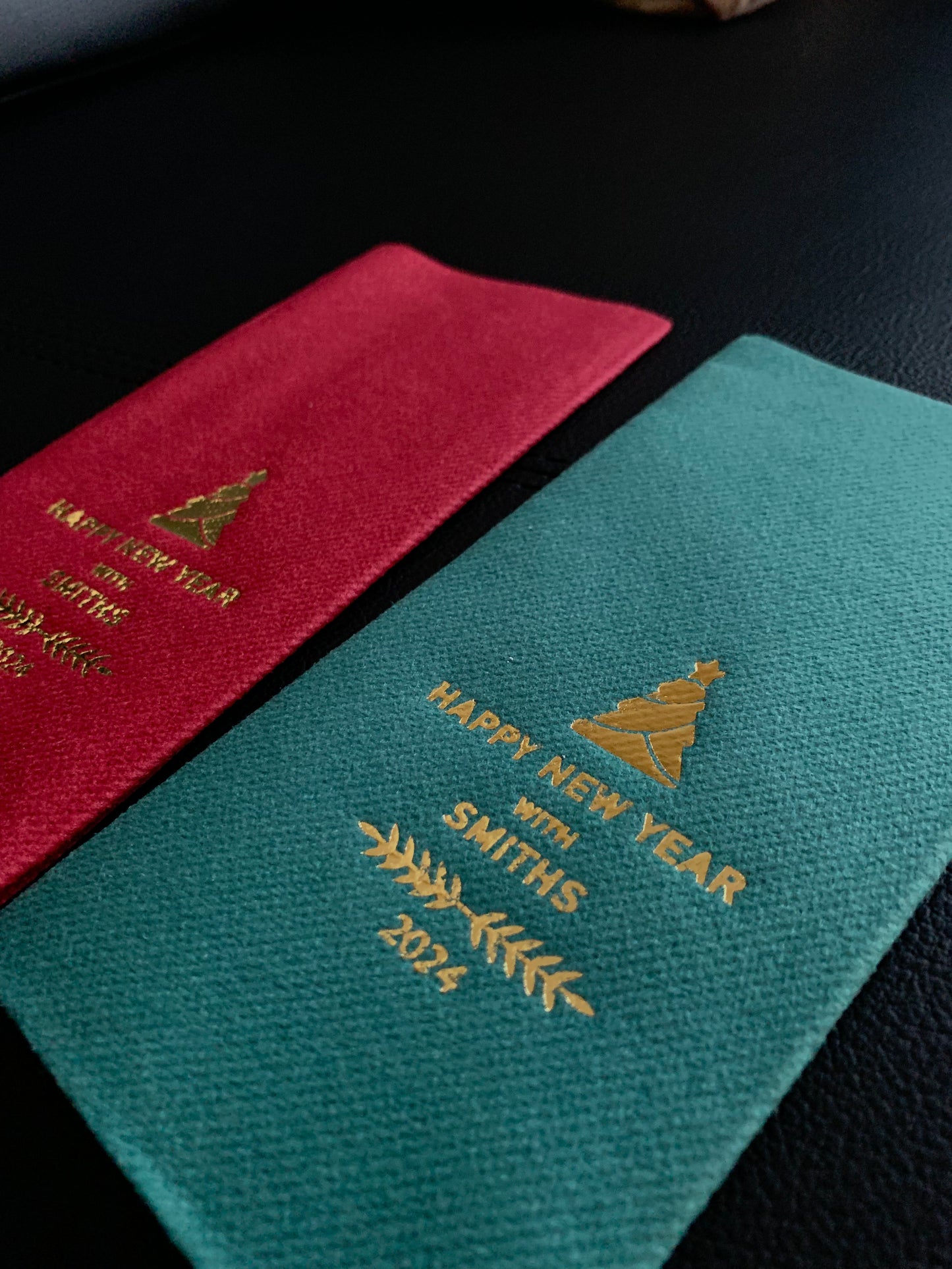 Personalized Christmas Napkins with Surname, Christmas Tree Napkin