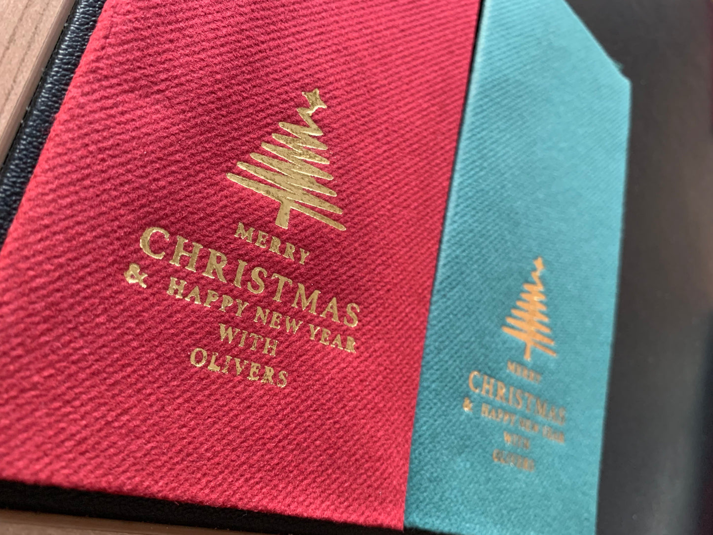 Personalized Christmas Napkins, Christmas Tree Napkin Bookfolded