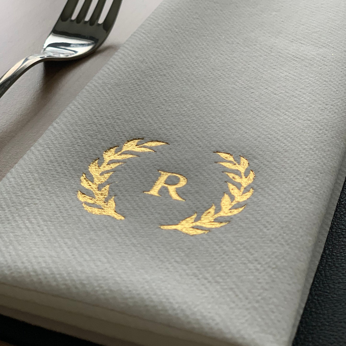 One Letter with Crown Personalized Wedding Napkins