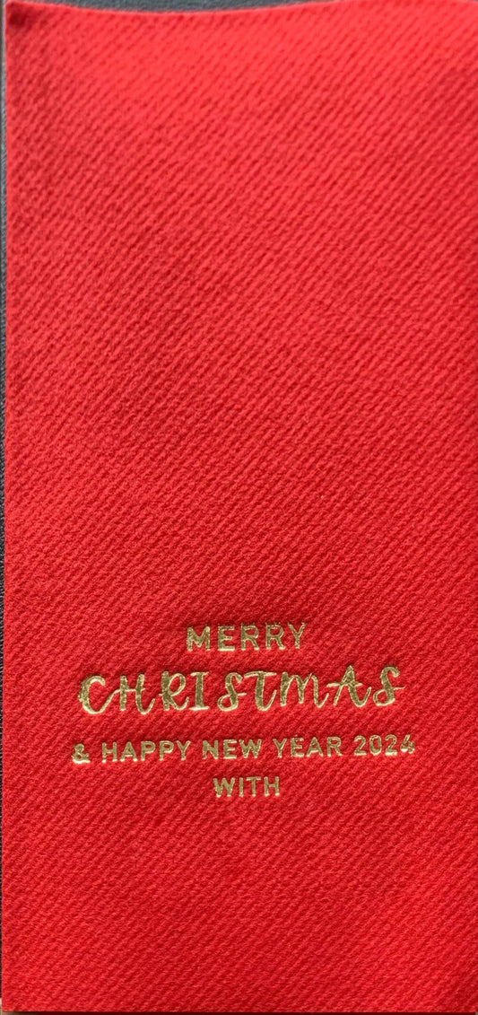 Personalized Christmas Napkins, Linen Like