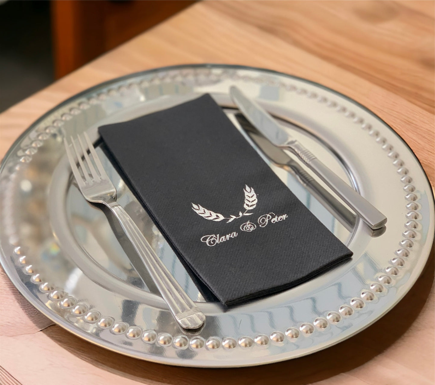 Personalized Wedding Napkins, Wedding, with Names and Branch