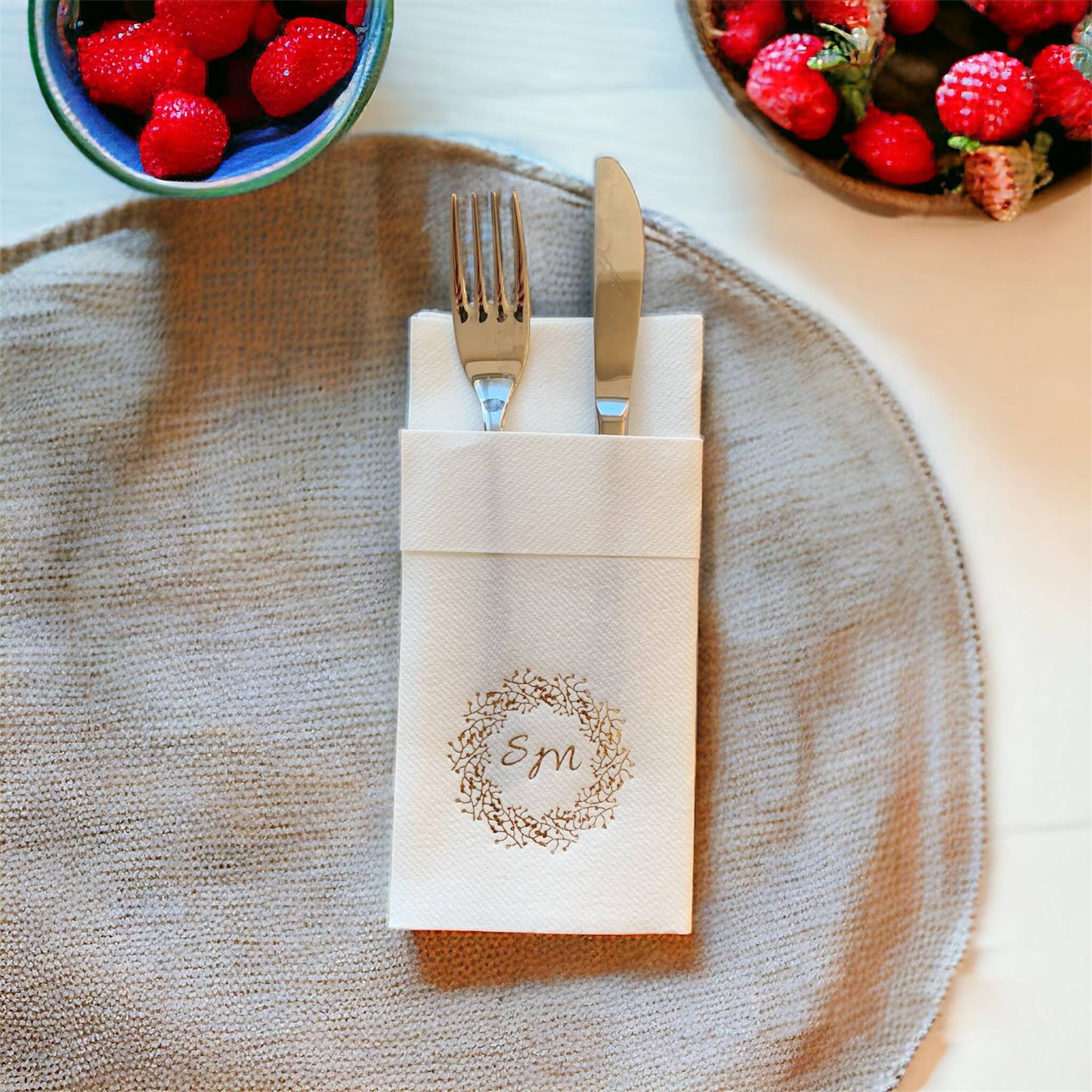 Personalized Wedding Napkins,Feels Like Linen, Pocket Napkin