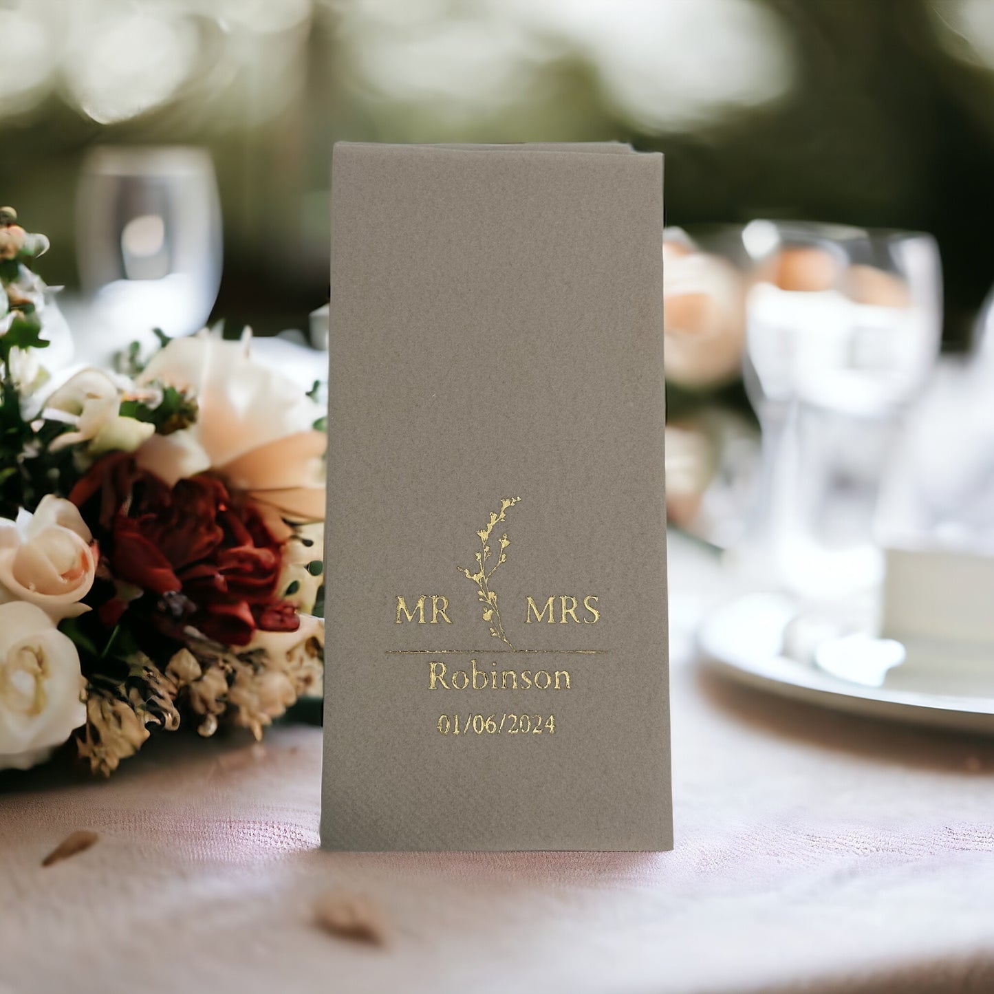 Personalized Wedding Napkins,MR MRS Wedding