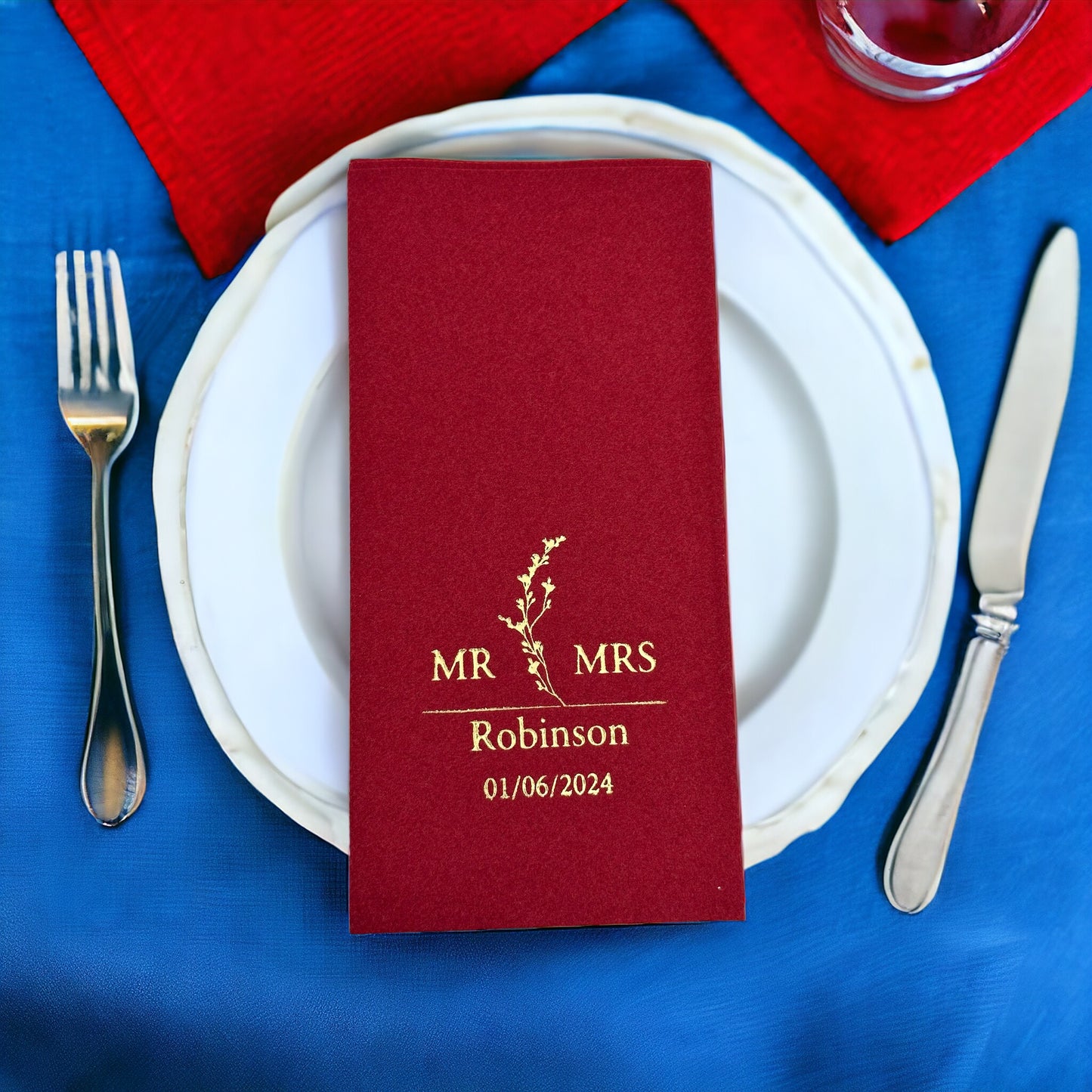 Personalized Wedding Napkins,MR MRS Wedding