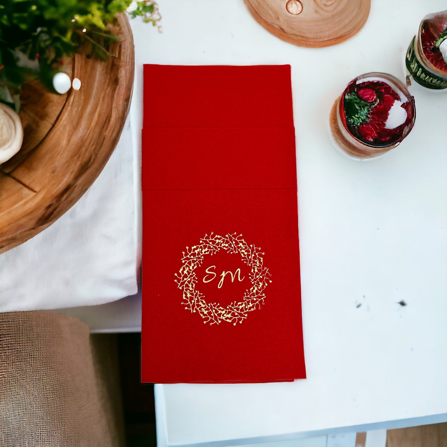 Personalized Wedding Napkins,Feels Like Linen, Pocket Napkin