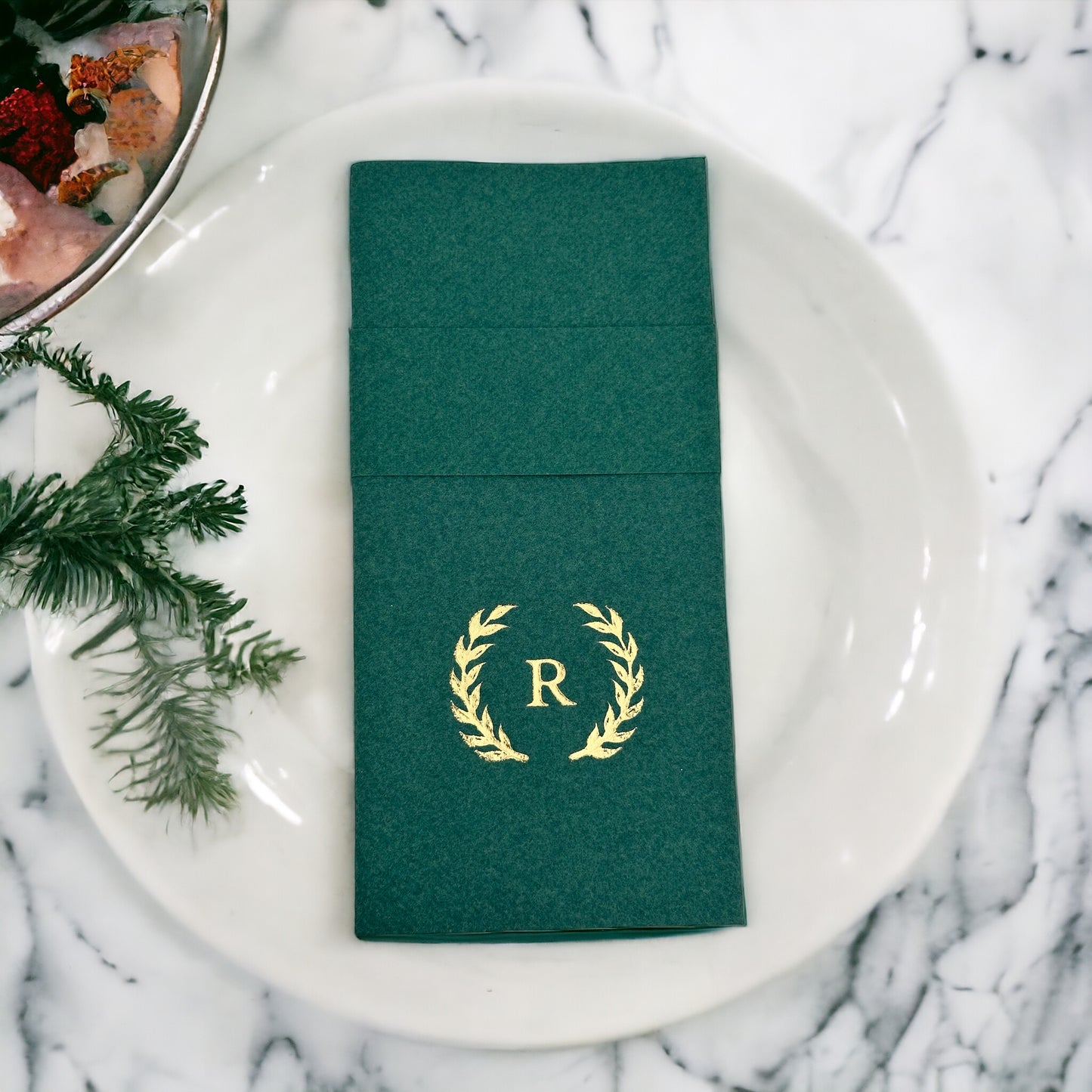 Personalized Pocket Napkins with a Letter