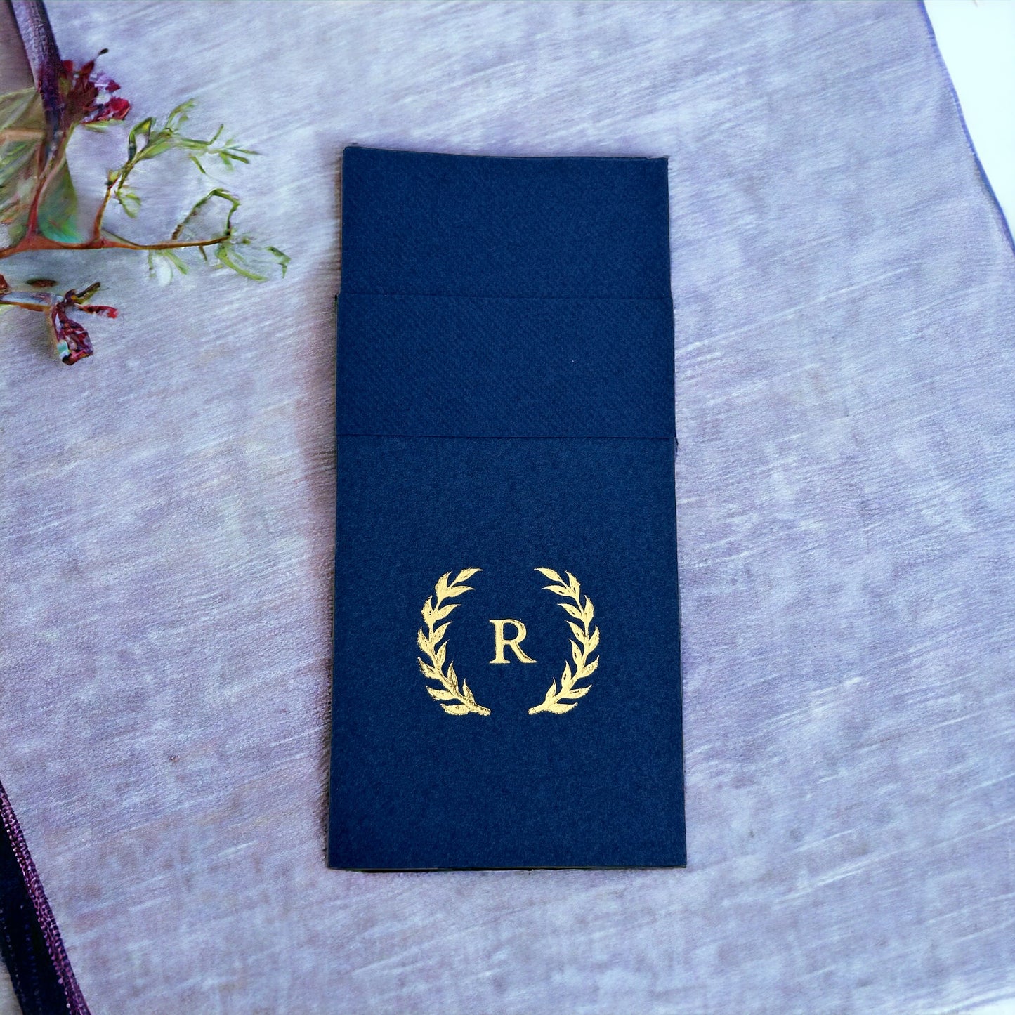 Personalized Pocket Napkins with a Letter