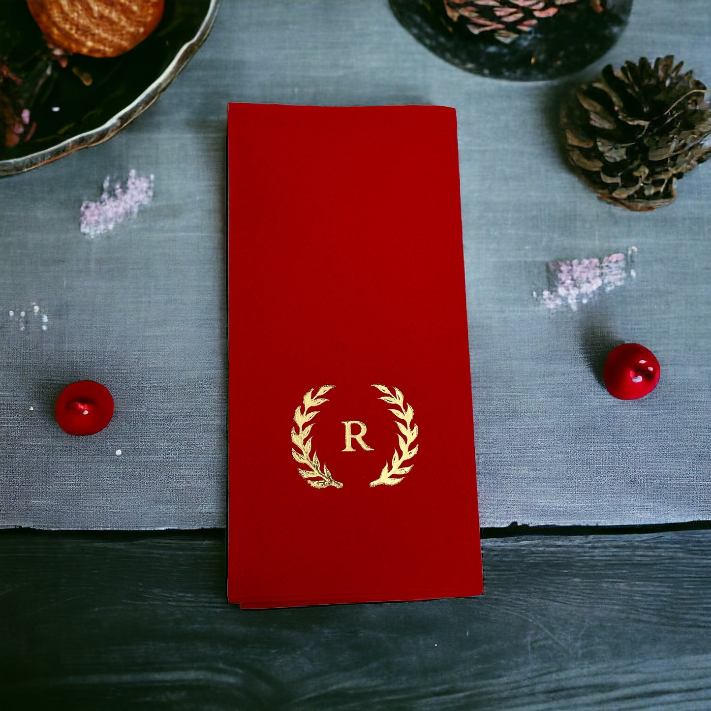 One Letter with Crown Personalized Wedding Napkins