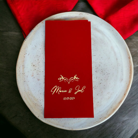 Bookfold Personalized Crown Wedding Pocket Napkins