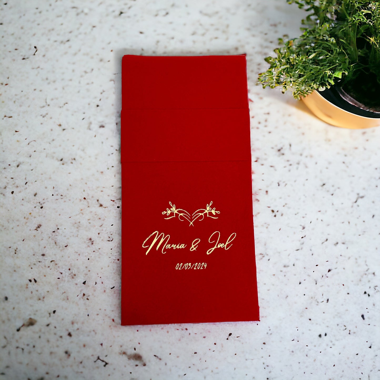 Personalized Wedding Pocket Napkins, Wedding, Fabric Textured and Feels Like Linen, Servietten