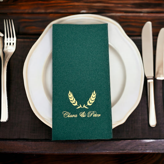 Personalized Wedding Napkins, Wedding, with Names and Branch