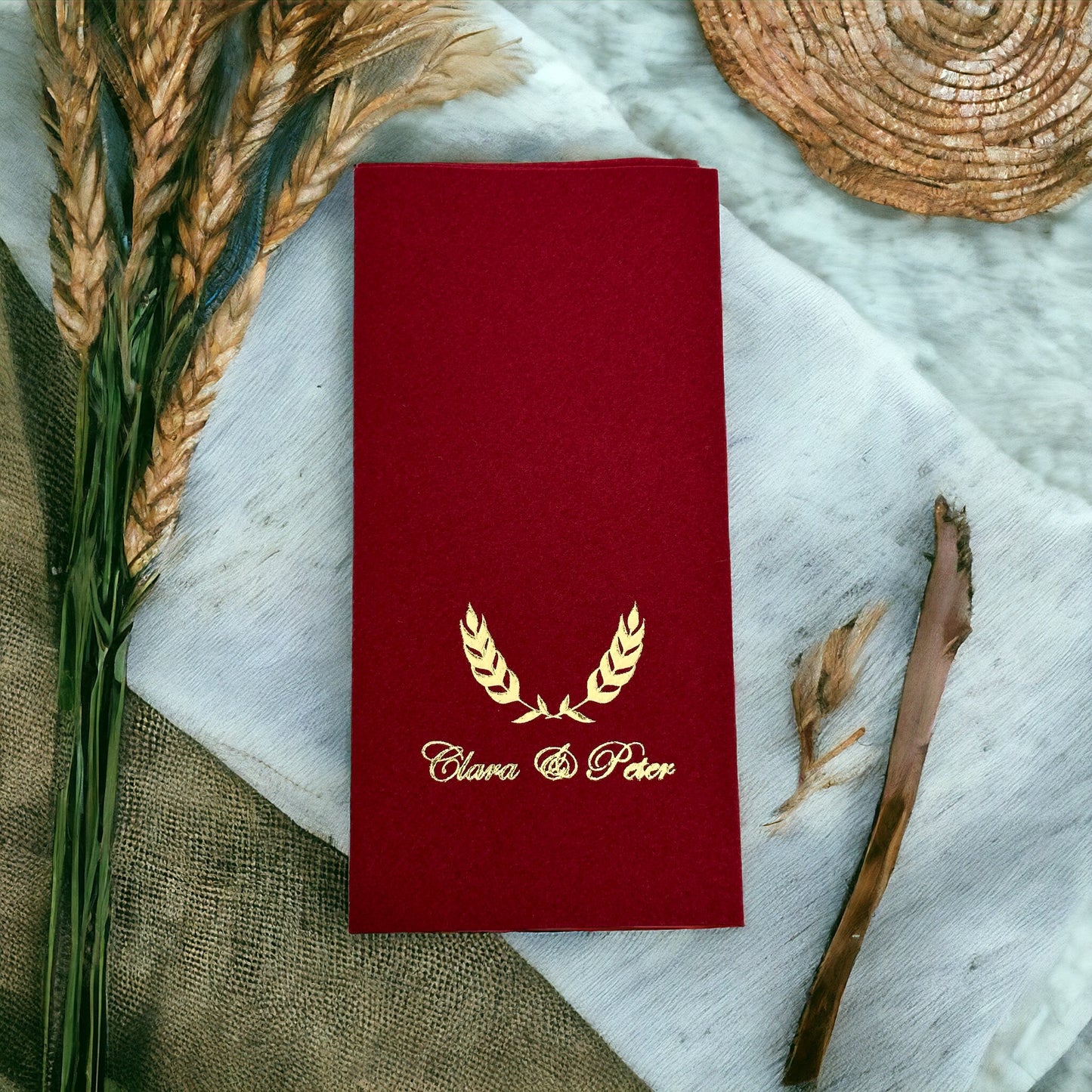 Personalized Wedding Napkins, Wedding, with Names and Branch