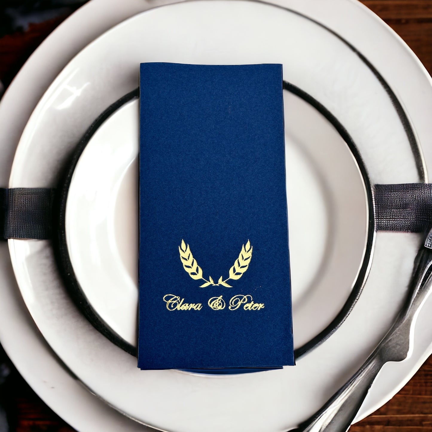 Personalized Wedding Napkins, Wedding, with Names and Branch