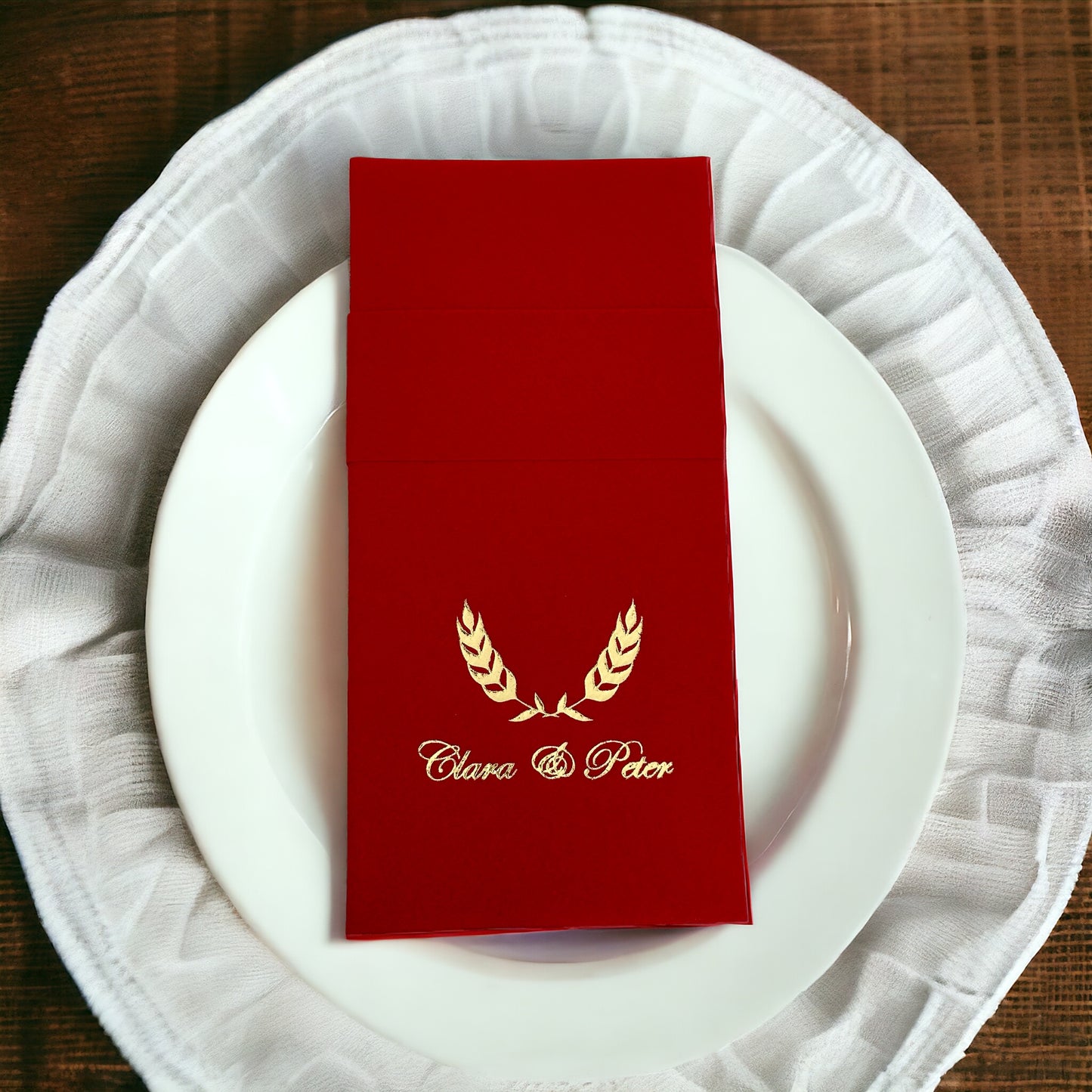 Personalized Wedding Napkins with Names Monogram