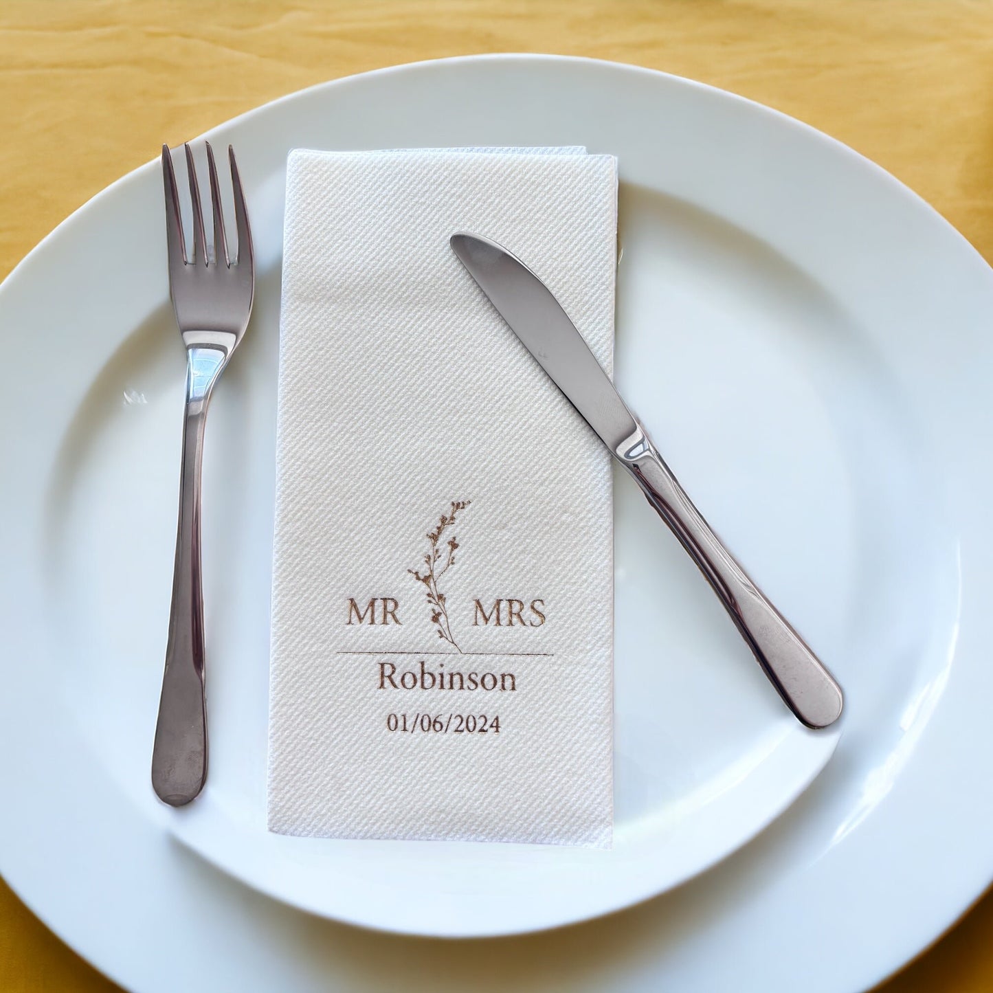 Personalized Wedding Napkins,MR MRS Wedding