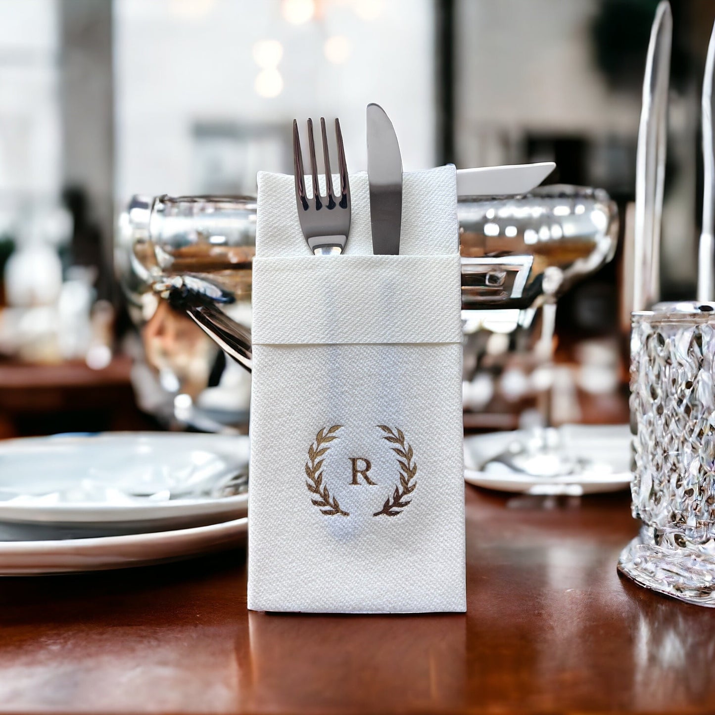 Personalized Pocket Napkins with a Letter