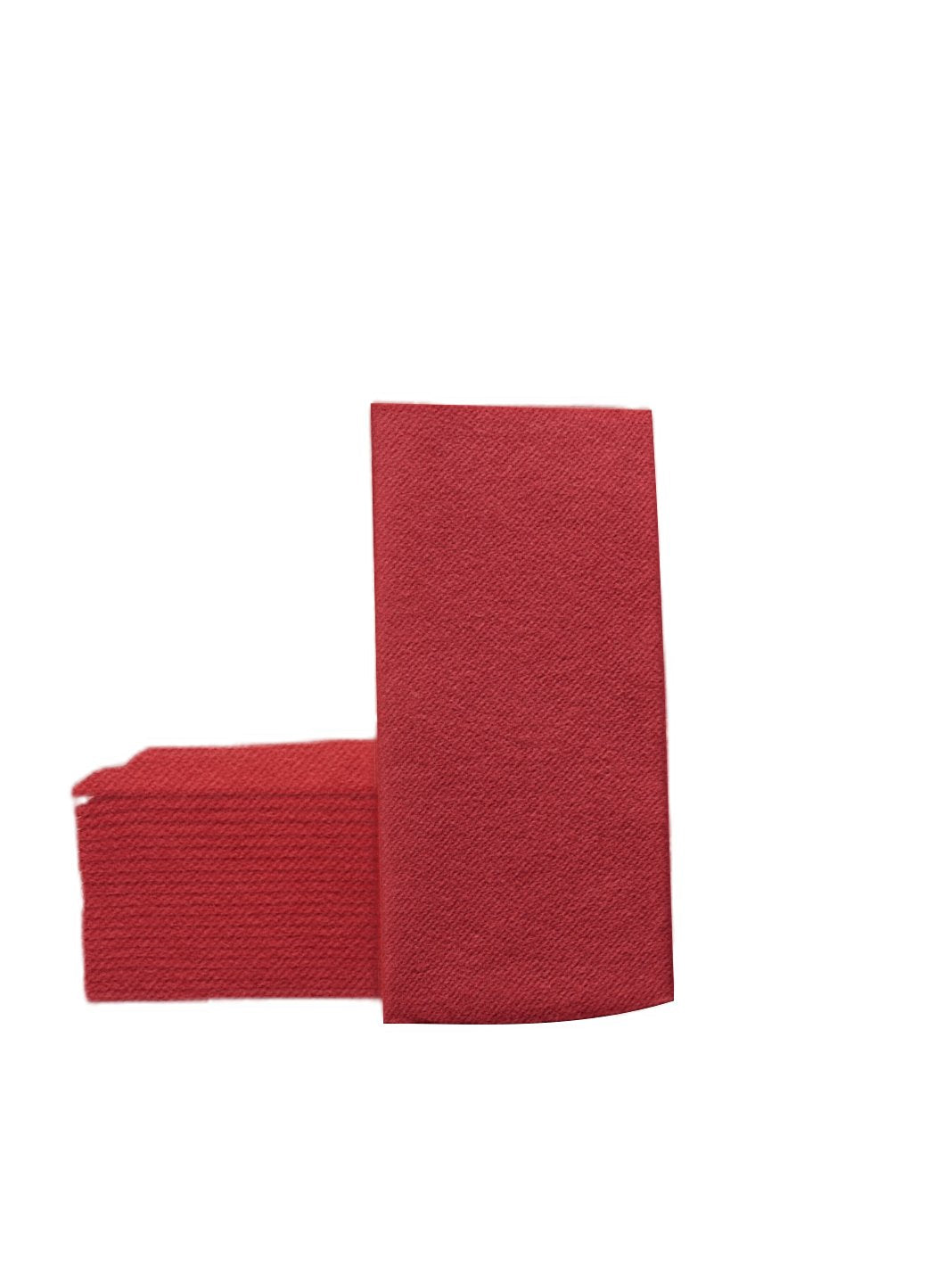 Red Linen-Feel Book Fold Airlaid Napkins (16″ x 16″) (40×40 cm) 50 PIECES