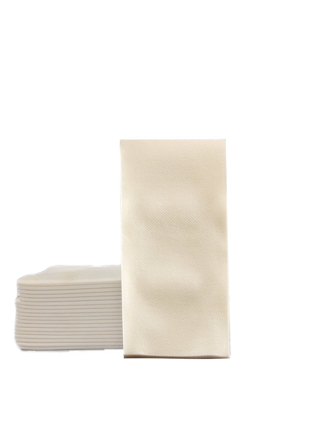 Serviettes Airlaid au toucher lin ivoire (16″ x 16″) (40×40 cm) 50 PIÈCES