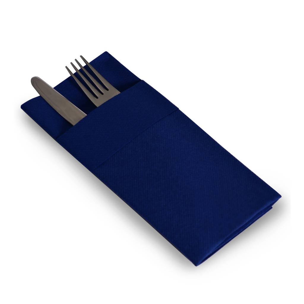 Navy Airlaid Pocket Napkins (16″ x 16″) (40×40 cm) 50 PIECES