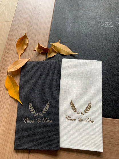 Personalized Wedding Napkins, Wedding, with Names and Branch