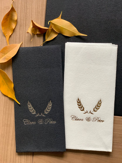 Personalized Wedding Napkins, Wedding, with Names and Branch