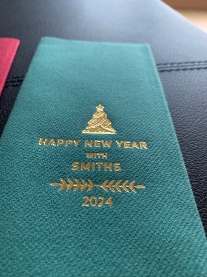 Personalized Christmas Napkins with Surname, Christmas Tree Napkin
