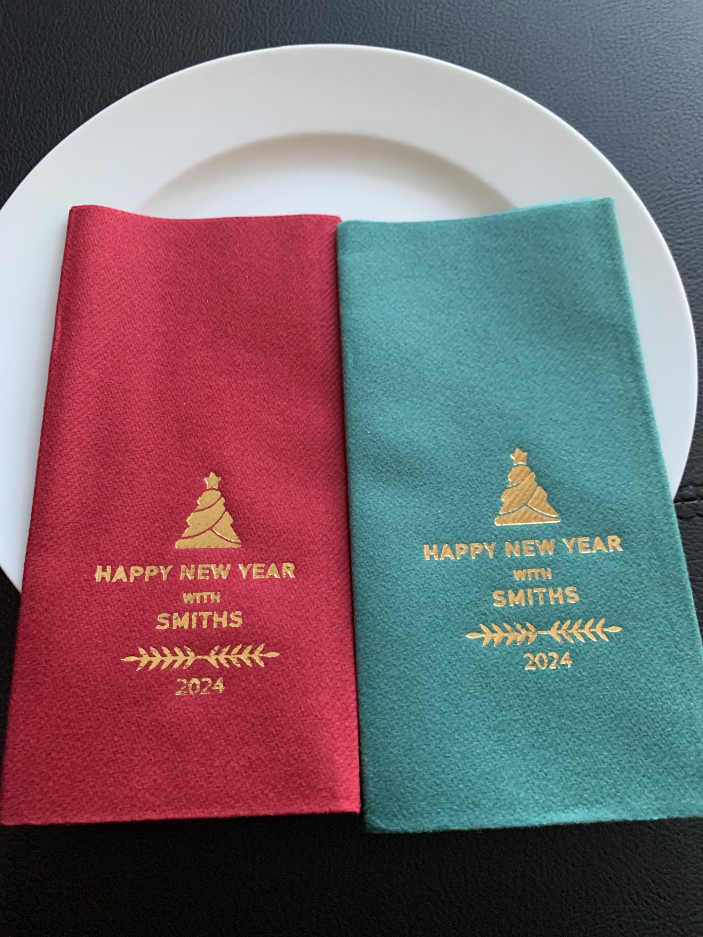 Personalized Christmas Napkins, Christmas Tree Napkin, Fabric Textured and Feels Like Linen, Servietten Hochzeit, Service Napkin