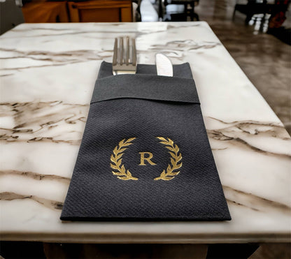 Personalized Pocket Napkins with a Letter