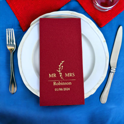 Personalized Wedding Napkins,MR MRS Wedding