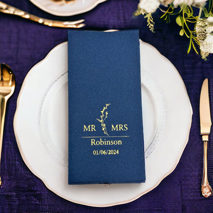 Personalized Wedding Napkins,MR MRS Wedding