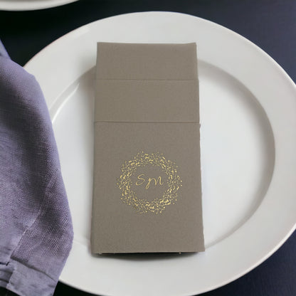 Personalized Wedding Napkins,Feels Like Linen, Pocket Napkin