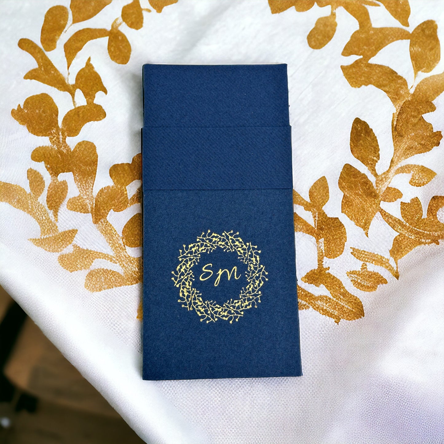 50 Pcs Personalized Wedding Napkins, Wedding, Fabric Textured and Feels Like Linen, Servietten Hochzeit, Pocket Napkin