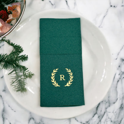 Personalized Pocket Napkins with a Letter