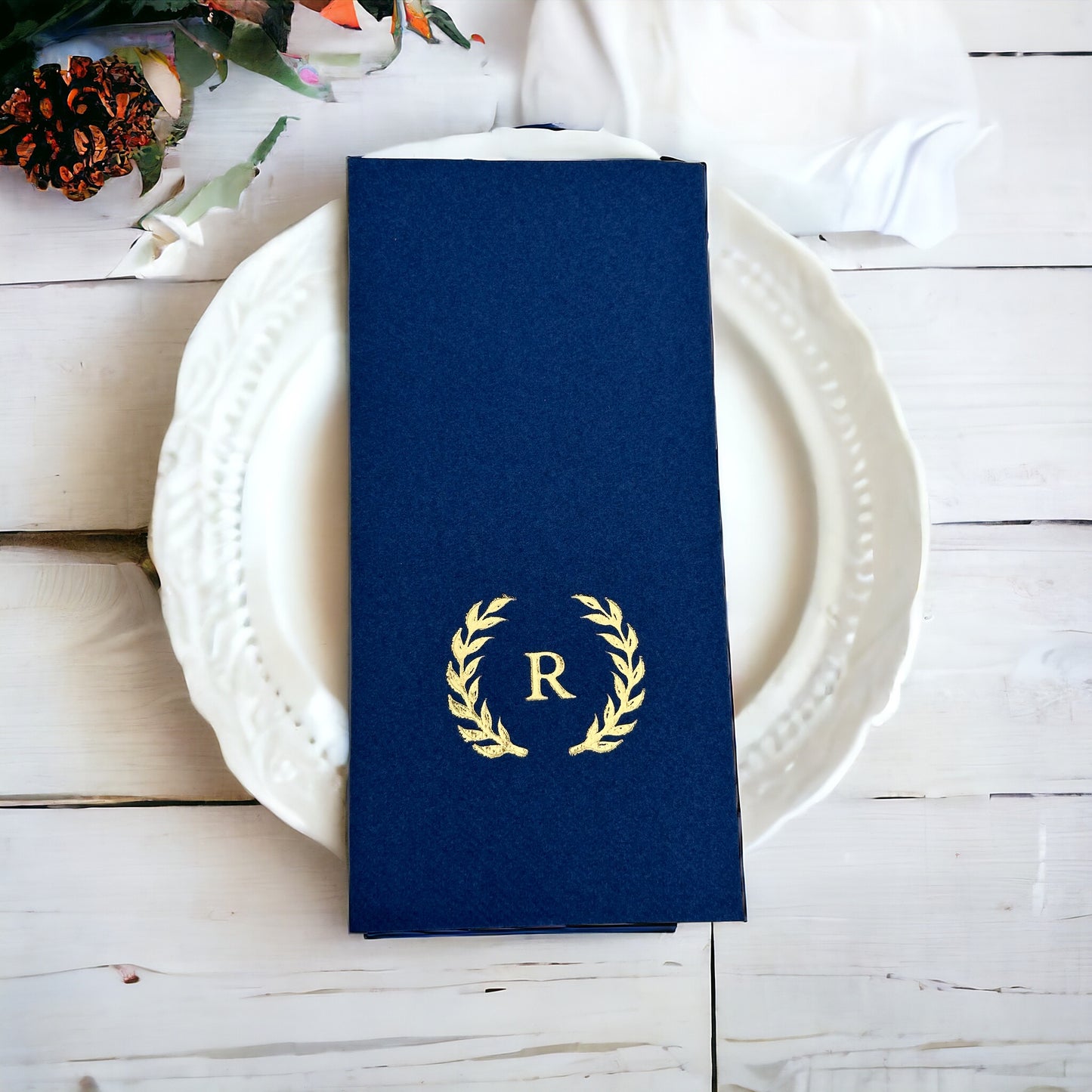 50 Pcs Personalized Wedding Napkins, Wedding, Fabric Textured and Feels Like Linen, Servietten Hochzeit, Service Napkin