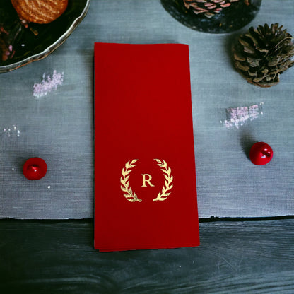 One Letter with Crown Personalized Wedding Napkins