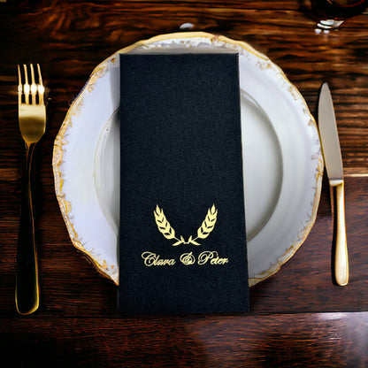 Personalized Wedding Napkins, Wedding, with Names and Branch