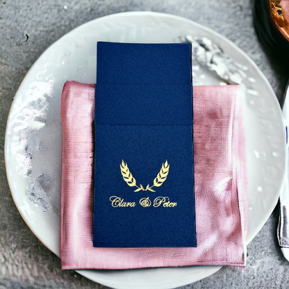 Personalized Wedding Napkins with Names Monogram