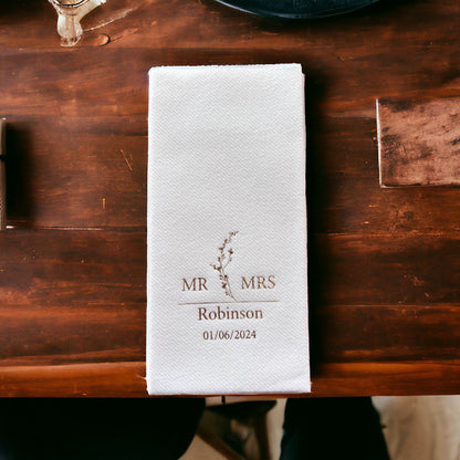 Personalized Wedding Napkins,MR MRS Wedding