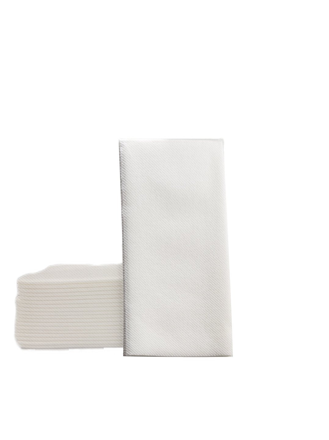 White Linen-Feel Book Fold Airlaid Napkins (16″ x 16″) (40×40 cm)50 PIECES