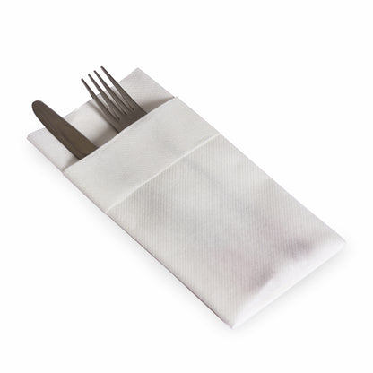 White Linen feel Airlaid Pocket Napkins (16″ x 16″) (40×40 cm) 50 PIECES