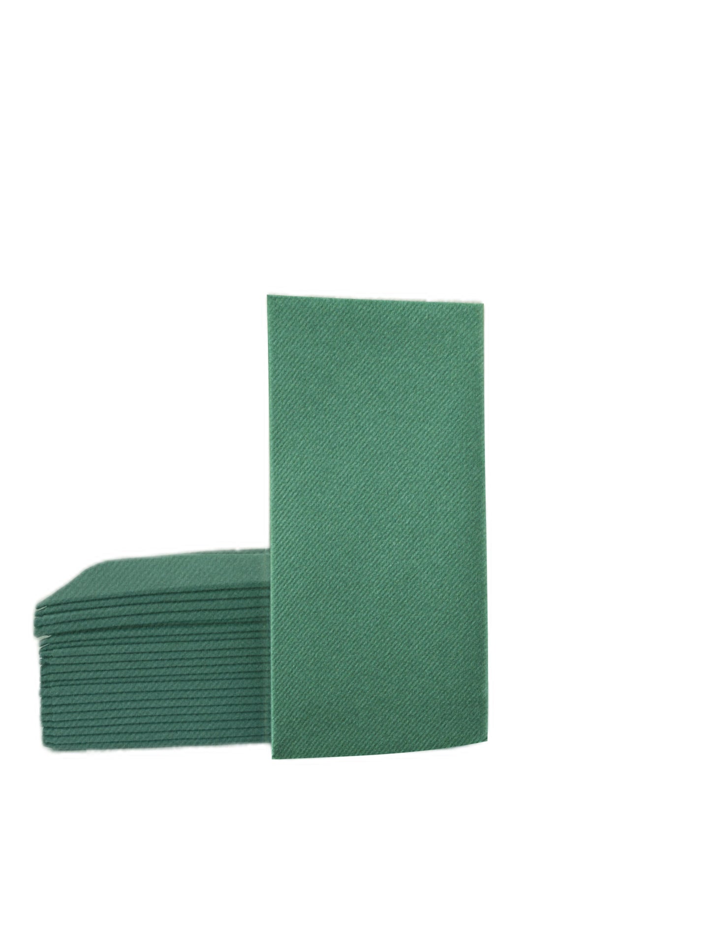 Serviettes airlaid au toucher lin vert (16″ x 16″) (40×40 cm) 50 PIÈCES